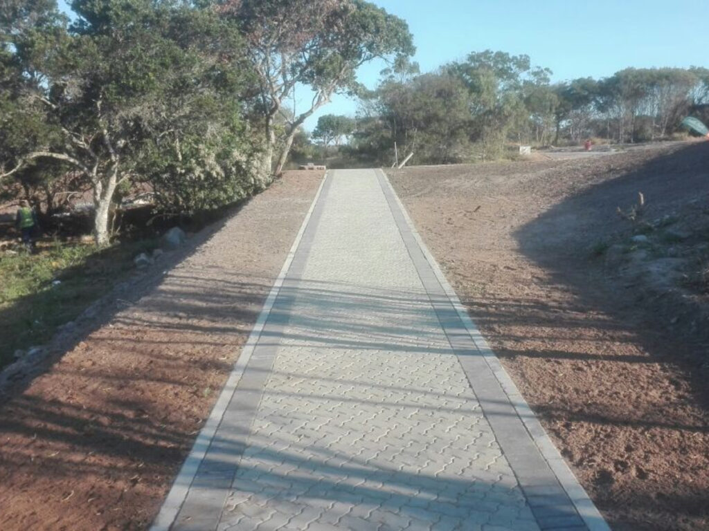 Inyati construction brick laying road